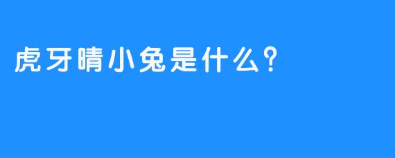 虎牙晴小兔是什么？