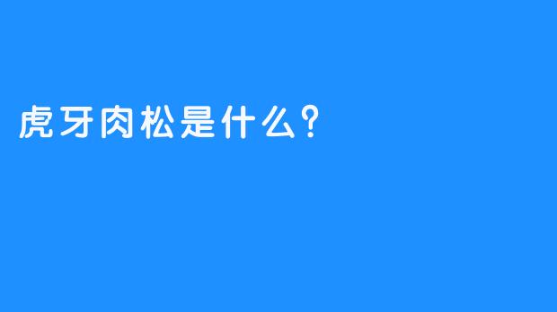 虎牙肉松是什么？